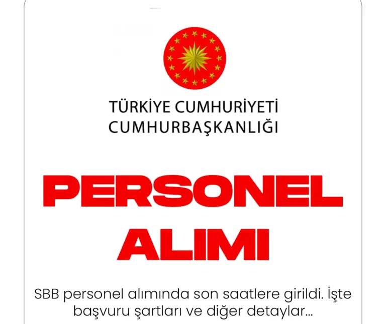 Cumhurbaşkanlığı SBB personel alımında başvuru sürecinde sona geliniyor.