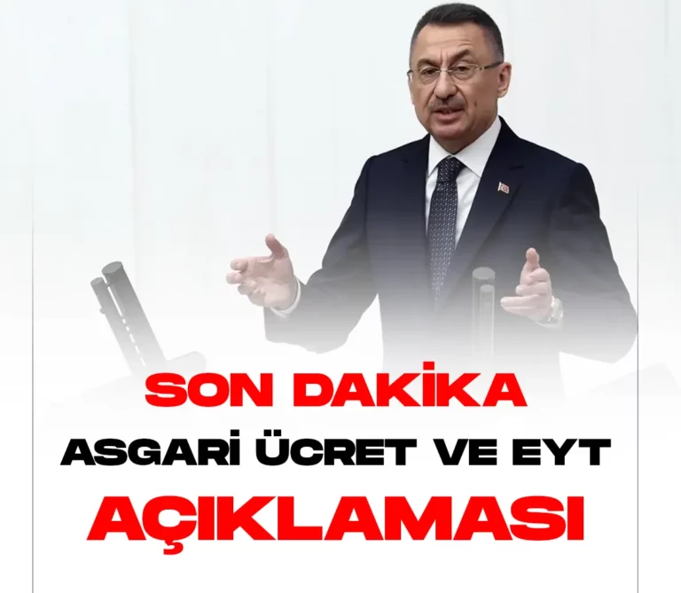 son dakika asgari ücret ve EYT açıklamaları geldi