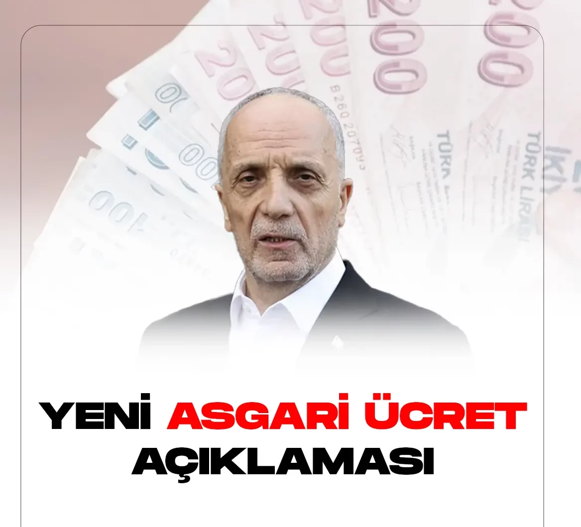 Türk-İş Genel Başkanı Ergün Atalay, asgari ücretle ilgili daha önce yaptığı kırmızı çizgimiz açıklamasına tepki gelince. Yeni asgari ücret açıklaması yapıyor.