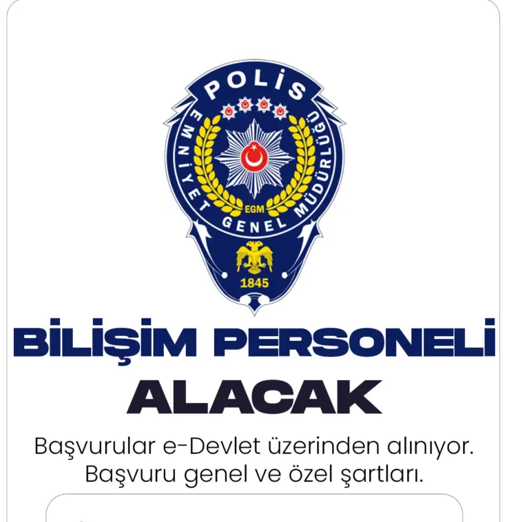 İçişleri Bakanlığı Emniyet Genel Müdürlüğü (EGM) Bilgi Teknolojileri ve Haberleşme Daire Başkanlığı bilişim personeli alıyor.