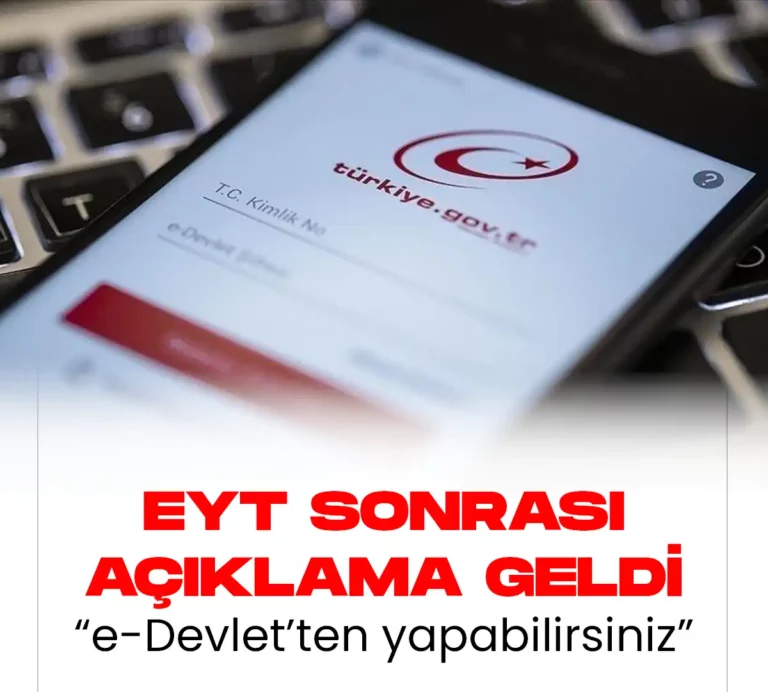 Emeklilik işlemleri e-devlet üzerinden yapılabilecek.