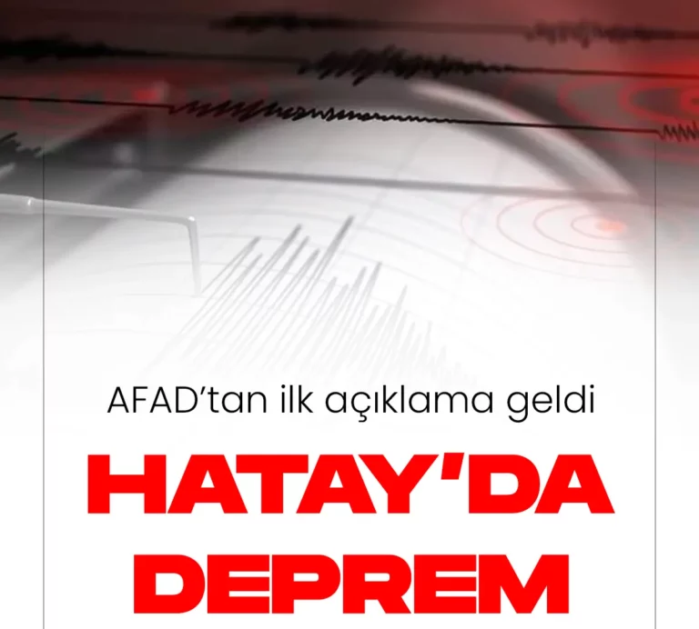 Hatay'da deprem