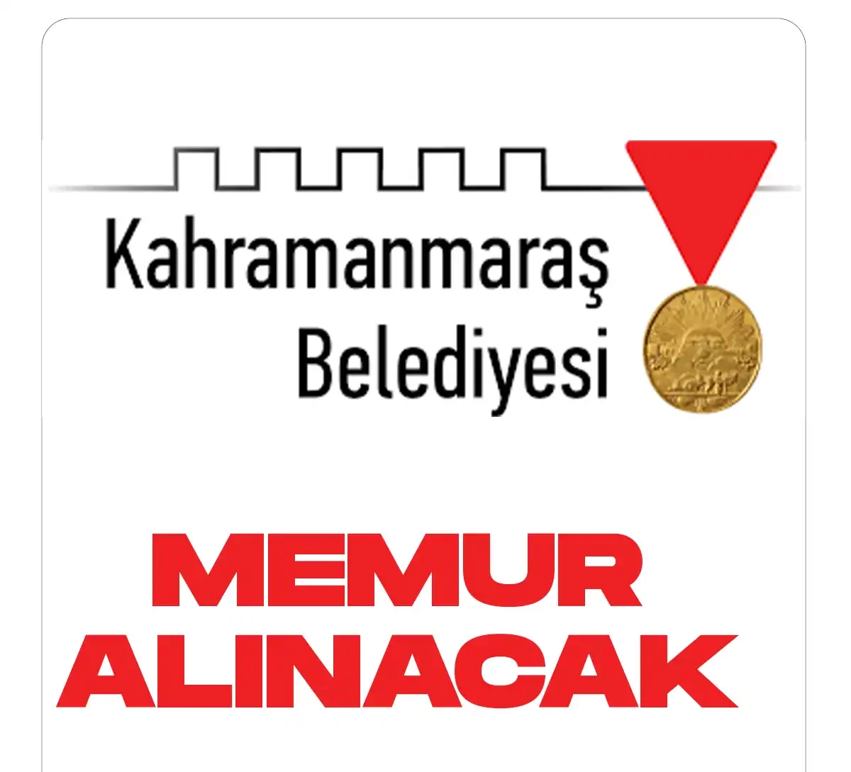 Kahramanmaraş Büyükşehir Belediyesi memur alımı