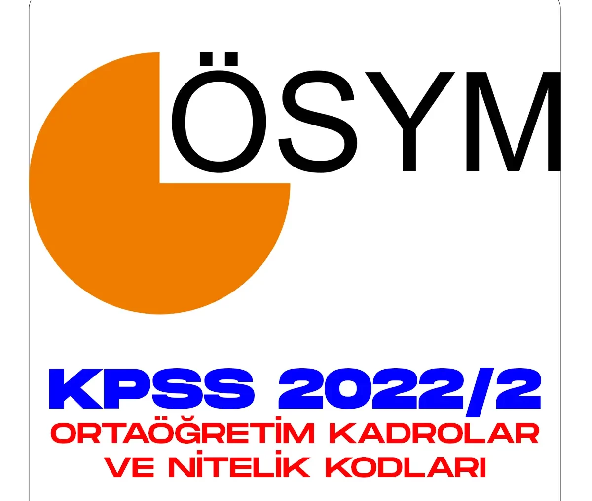 KPSS 2022/2 tercihlerinde ortaöğretim kadroları ve nitelik kodları.