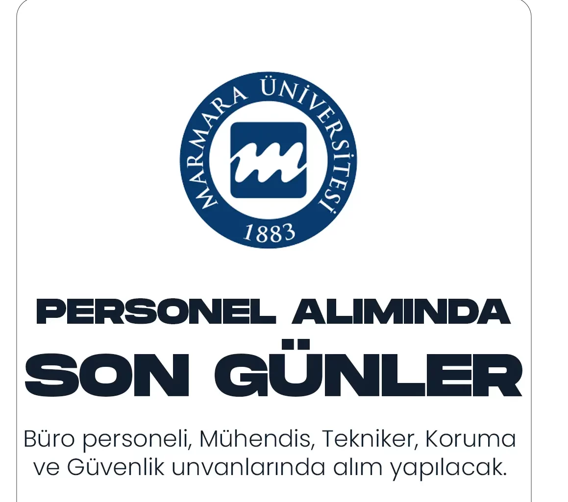 Marmara Üniversitesi personel alımı başvurularında son günler.