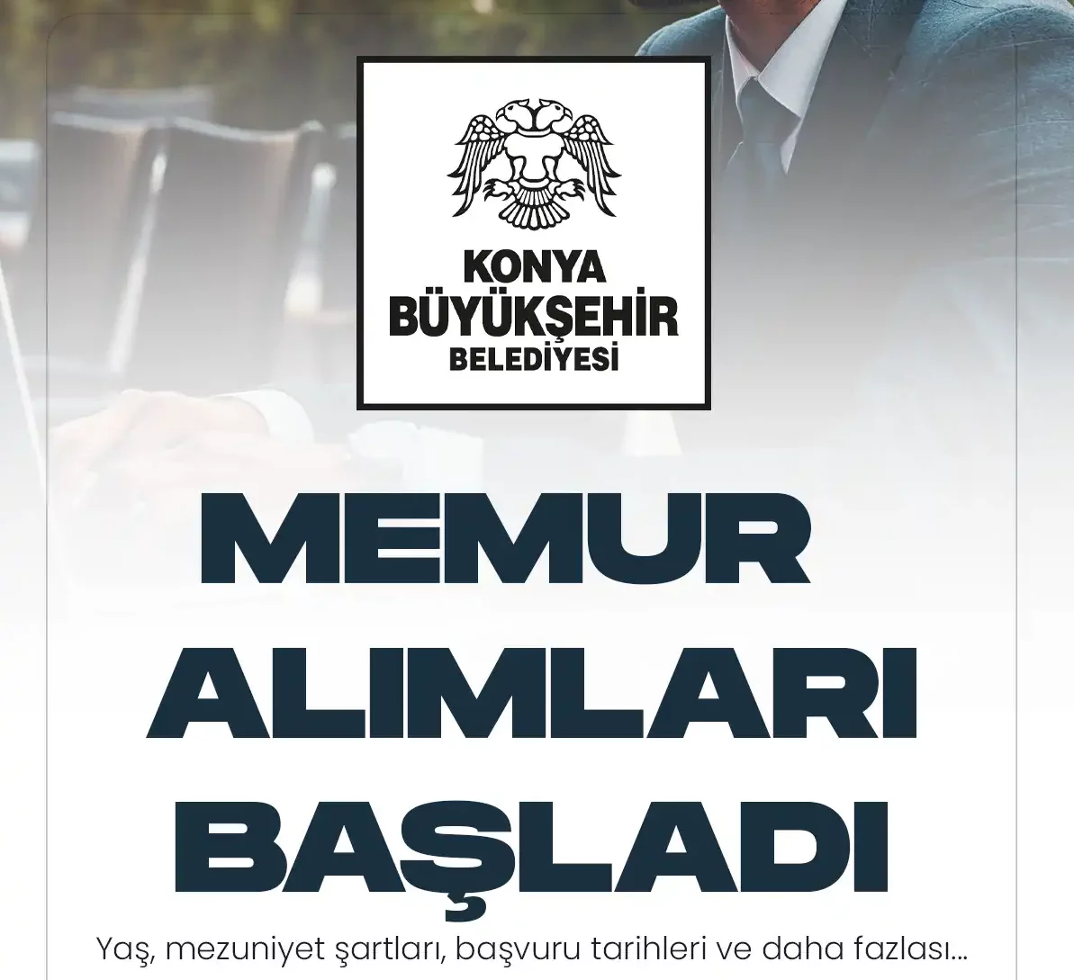 Konya Büyükşehir Belediyesi memur alımı yapacak.