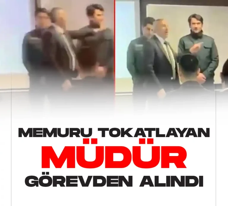 Memuru tokatlayan müdür görevden alındı