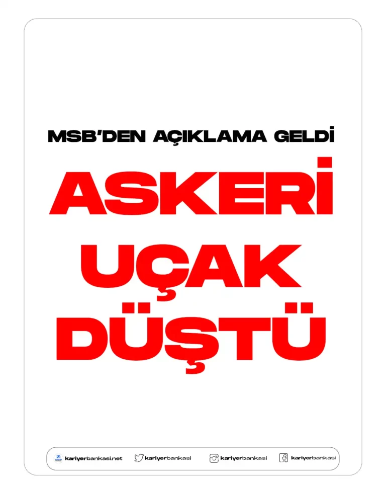 MSB UÇAK DÜŞTÜ