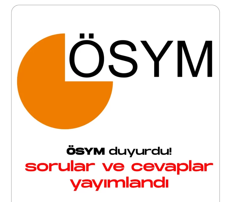 ÖSYM sorular ve cevaplar