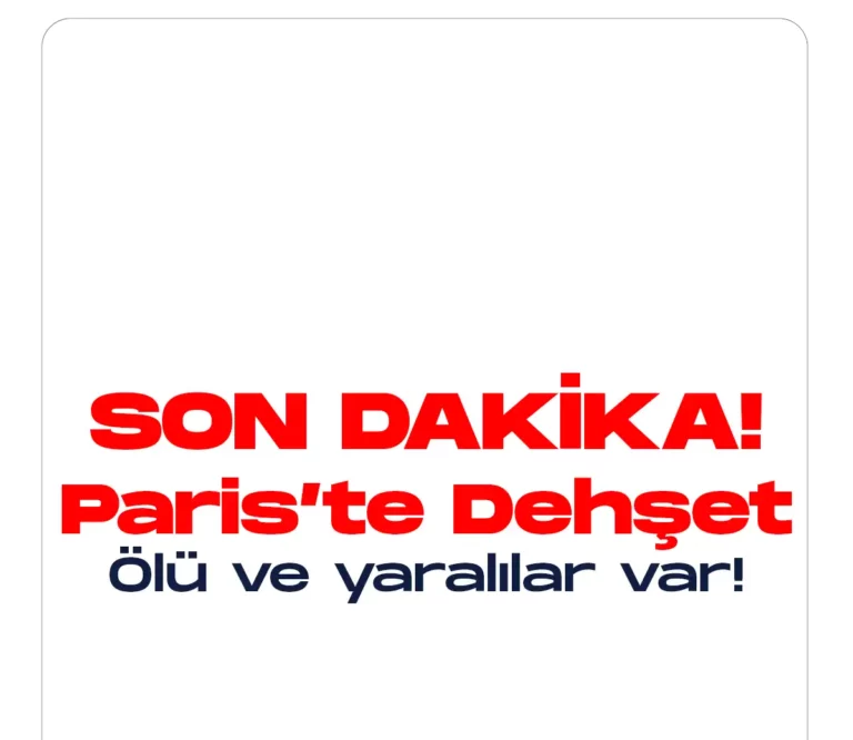 Paris'te silahlı saldırı.