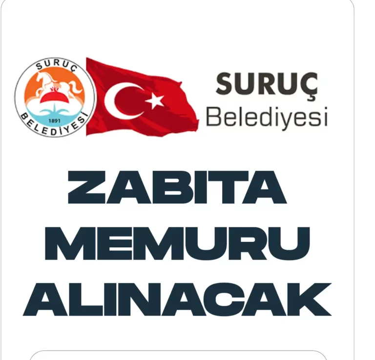 Suruç belediyesi zabıta memuru alacak.