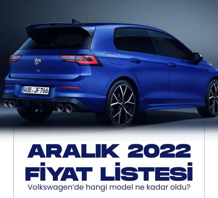 Volkswagen otomobil fiyatları. Hangi model ne kadara satılıyor. Aralık 2022 fiyat listesi.