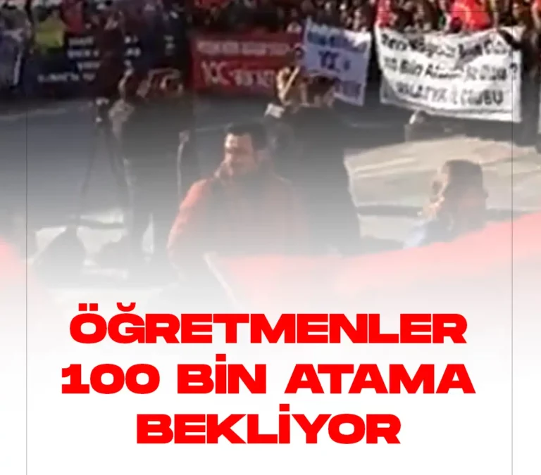 Öğretmenler 100 bin öğretmen ataması bekliyor.