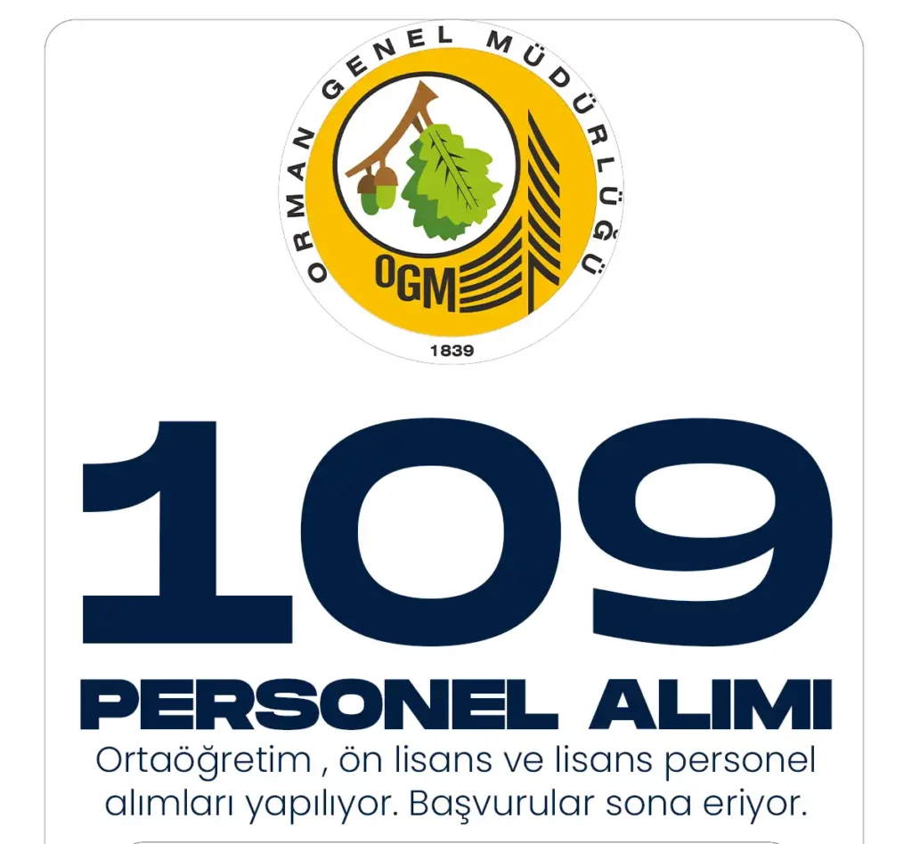 OGM 109 personel alımı başvuruları sona eriyor.