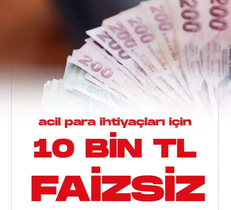 10 bin lira faizsiz verilecek