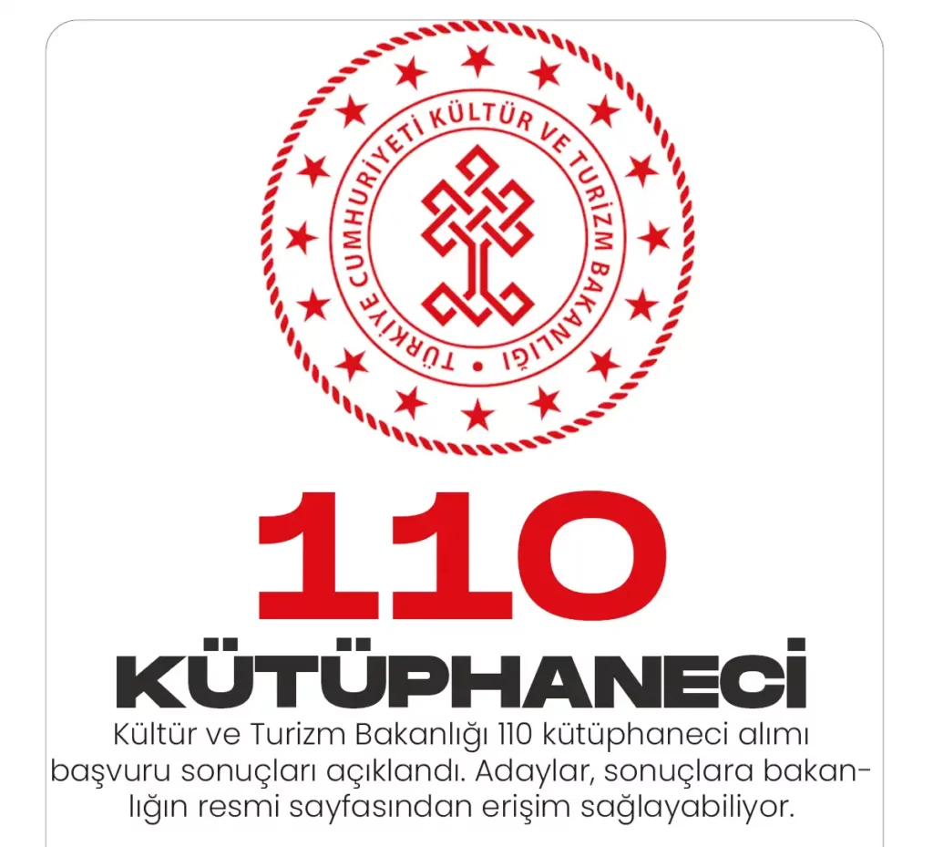 110 Kütüphaneci alımı başvuru sonuçları açıklandı.