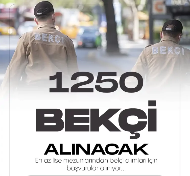 1250 bekçi alımı başvuruları sürüyor.