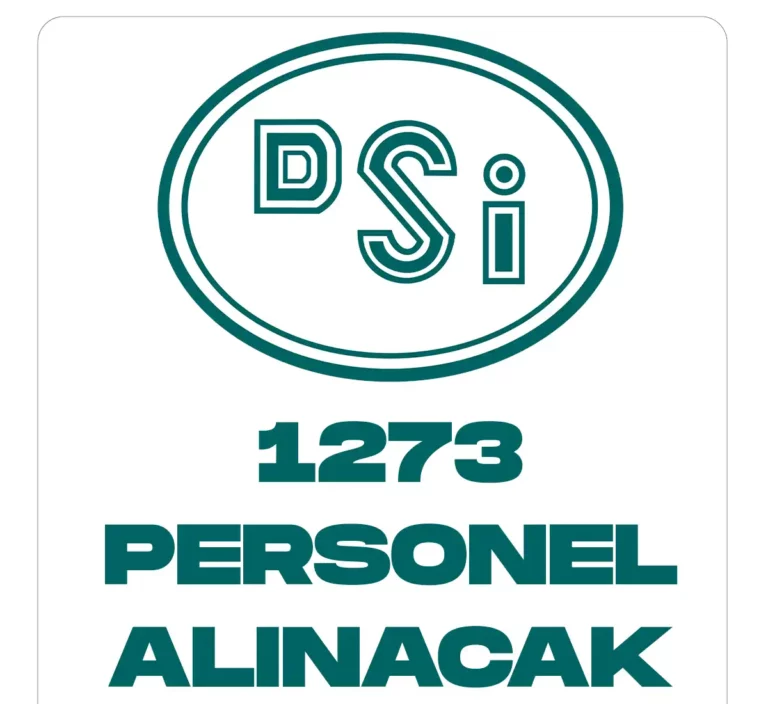DSİ 1273 personel alımı yapacak.