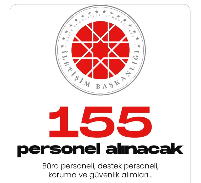 155 personel alımı için başvurular sürüyor.