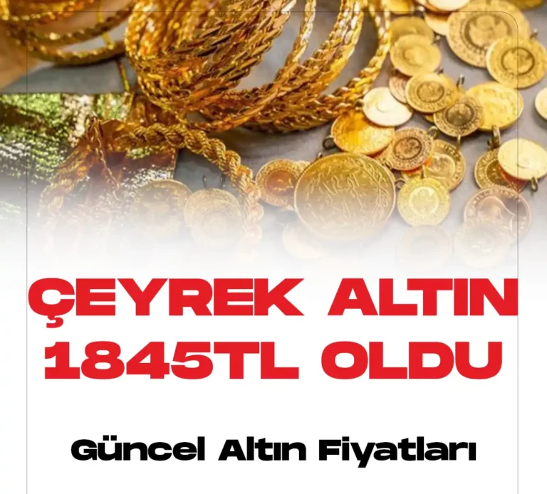 Çeyrek Altın 1845 TL Oldu-16 Ocak Altın Fiyatları