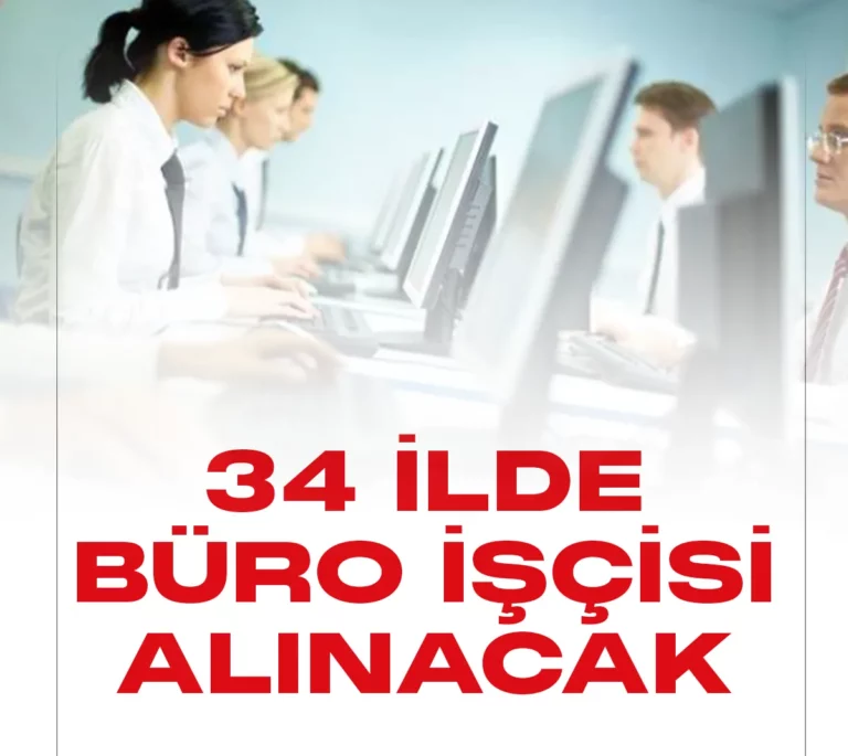 İŞKUR üzerinden büro işçisi alımı duyuruları yayımlandı. Yayımlanan duyurulara göre özel sektör firmalarına alınacak adaylarda en az ilkokul mezuniyet şartı aranıyor.