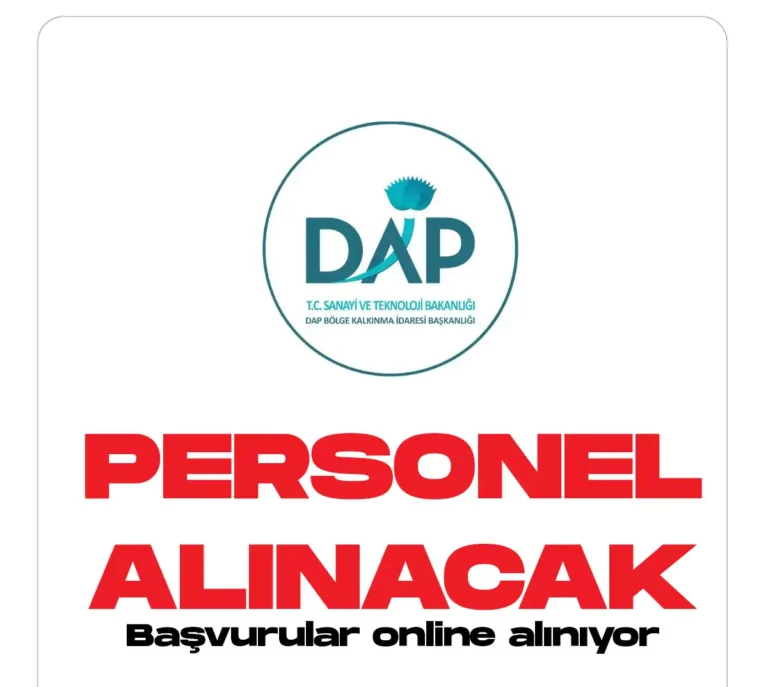 DAP personel alımları için başvuru süreci devam ediyor.