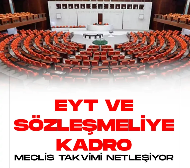 EYT VE SÖZLEŞMELİYE KADRO DÜZENLEMESİ