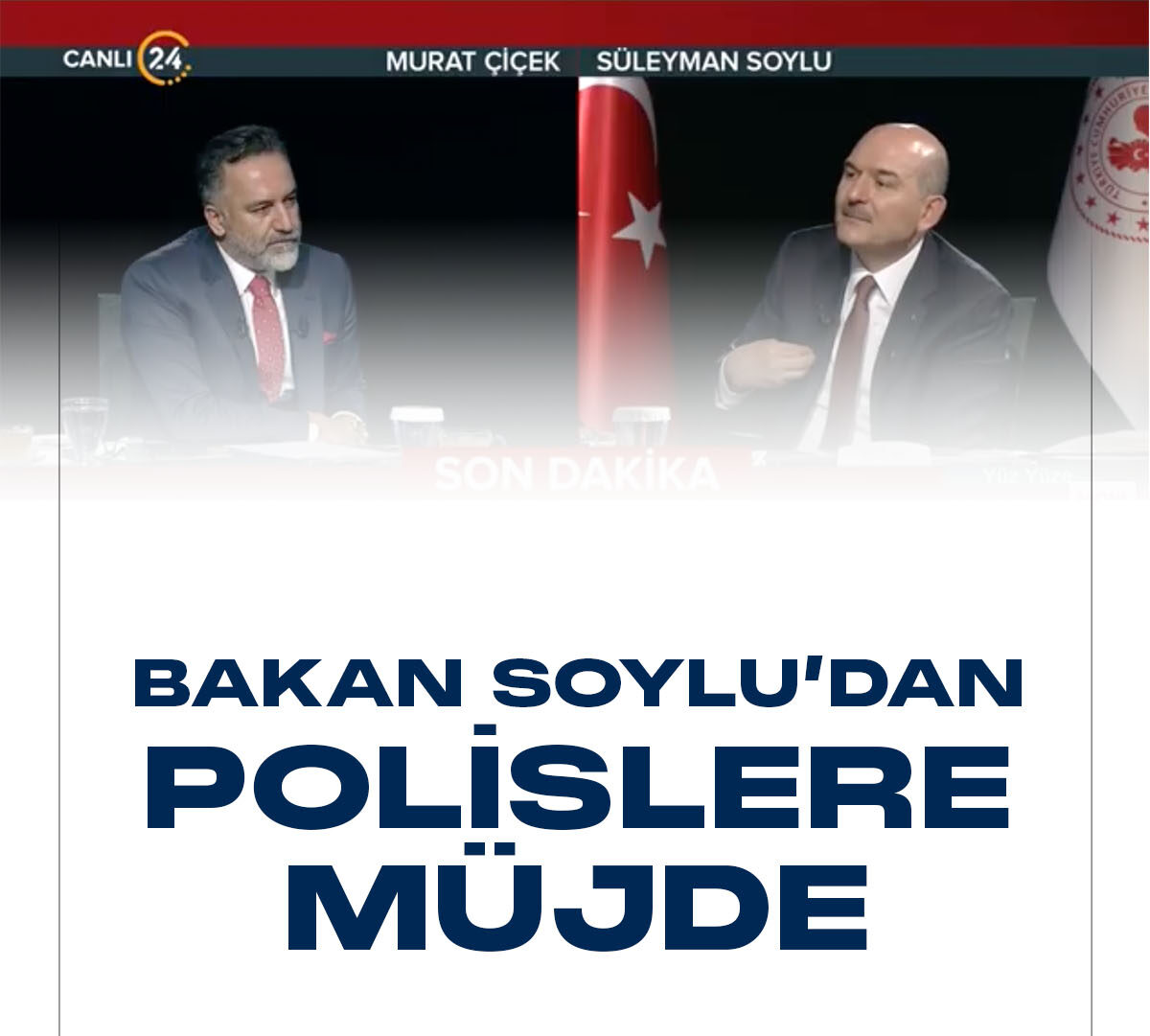 İçişleri Bakanı Süleyman Soylu 24 TV'de katıldığı programında, polislerin çalışma saatlerine ilişkin yeni müjde verdi.
