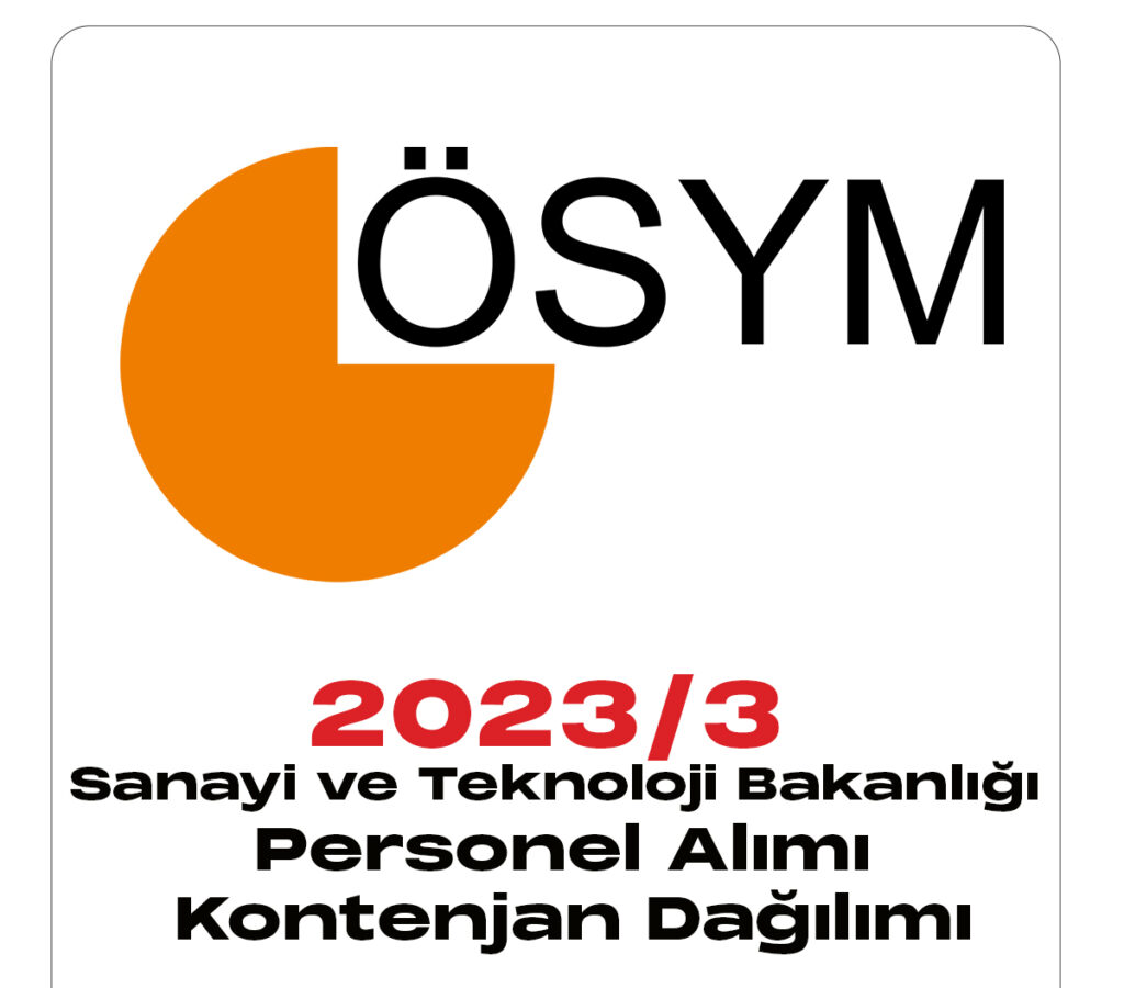 ÖSYM, KPSS 2023/3 Sanayi ve Teknoloji Bakanlığı sözleşmeli personel alımı tercih kılavuzununun yayımlanmasıyla Ortaöğretim, Ön lisans ve Lisans kontenjan dağılımları da belli oldu. 