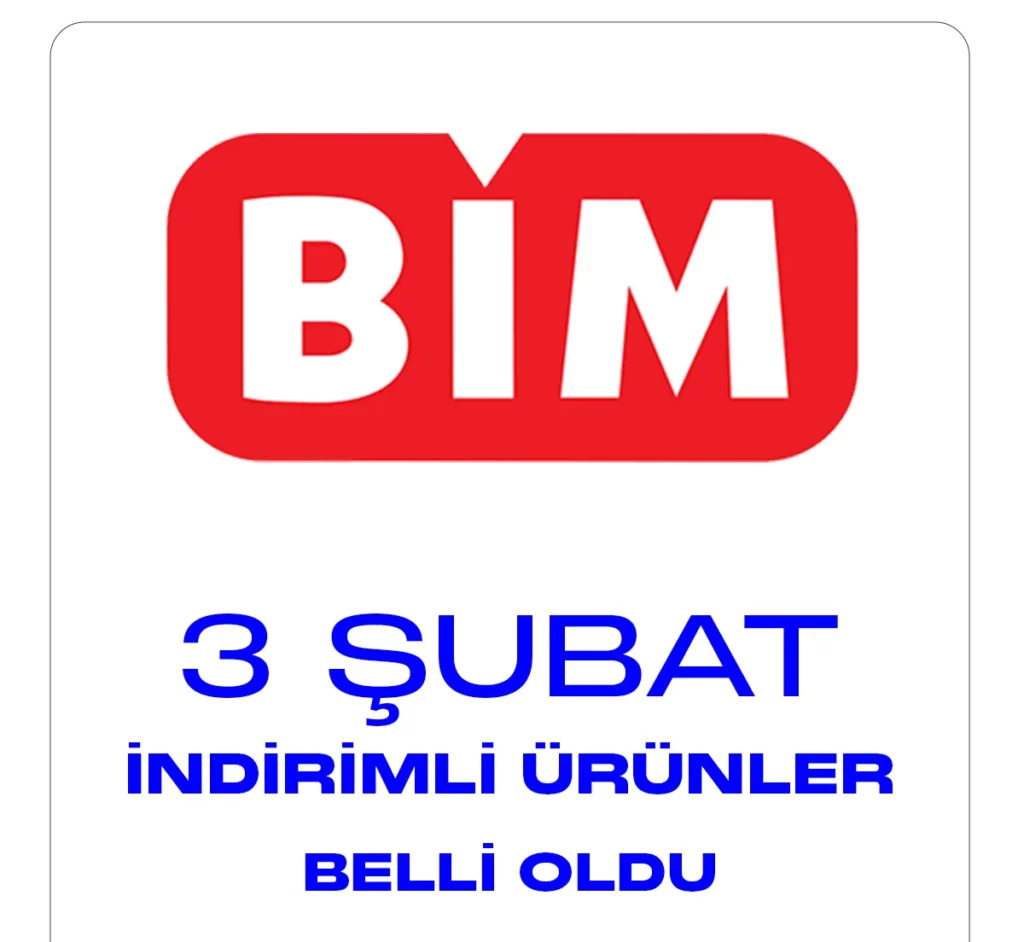BİM 3 Şubat indirimli ürünler belli oldu.