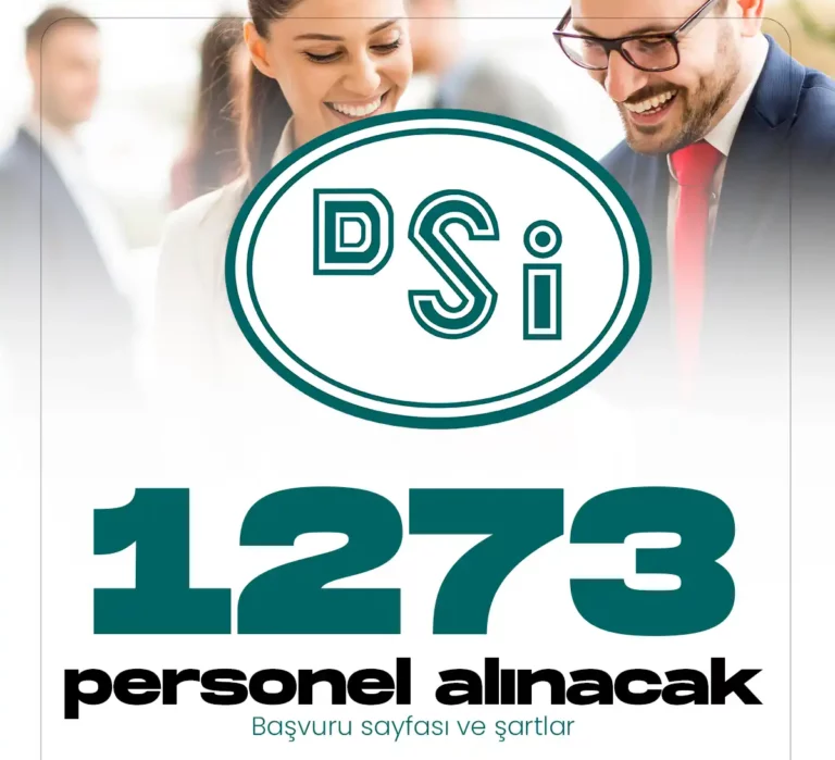 Devlet Su İşleri Genel Müdürlüğü 1273 personel alacak.
