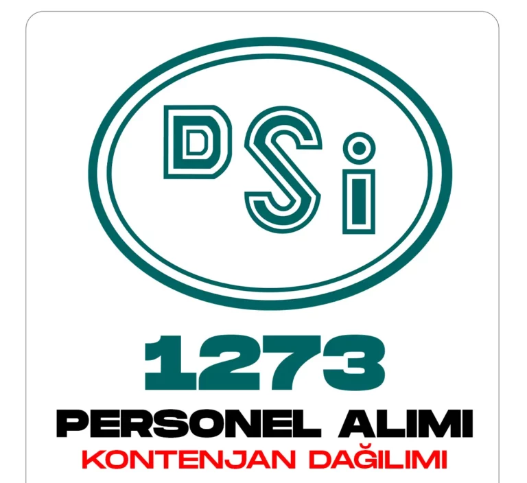Devlet Su İşleri Genel Müdürlüğü 1273 personel alımı.