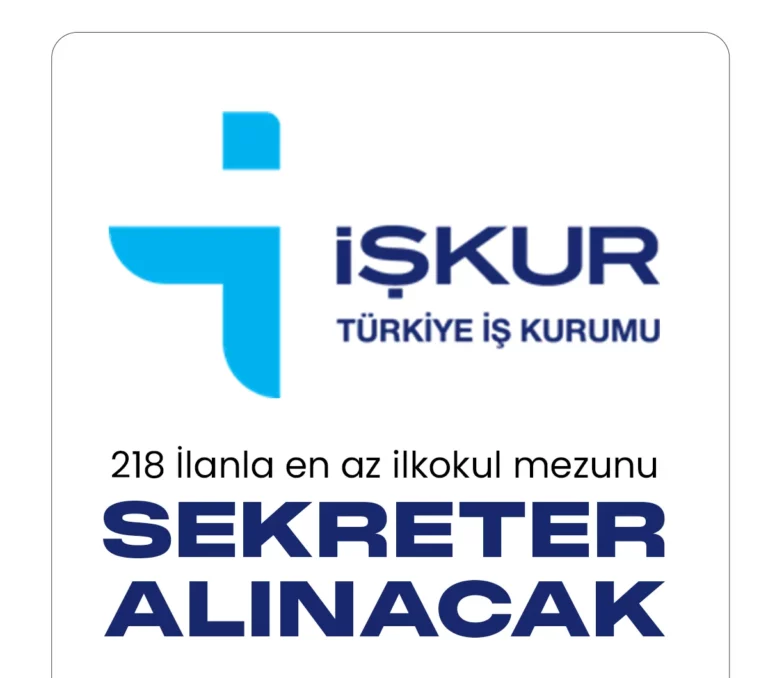 İŞKUR üzerinden Sekreter alımı duyuruları yayımlandı. Özel sektör firmaları tarafından yayımlanan duyurulara göre, başvuracak adaylarda en az ilkokul mezuniyet şartı aranıyor.