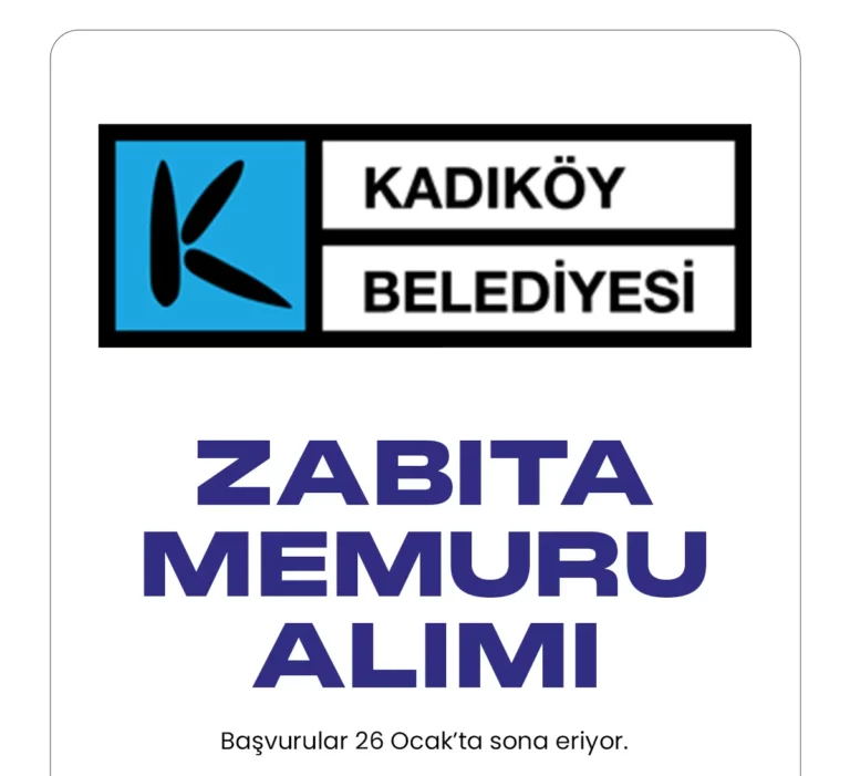 İstanbul Kadıköy Belediye Başkanlığı zabıta memuru alımı başvuru sürecinde sona gelindi.