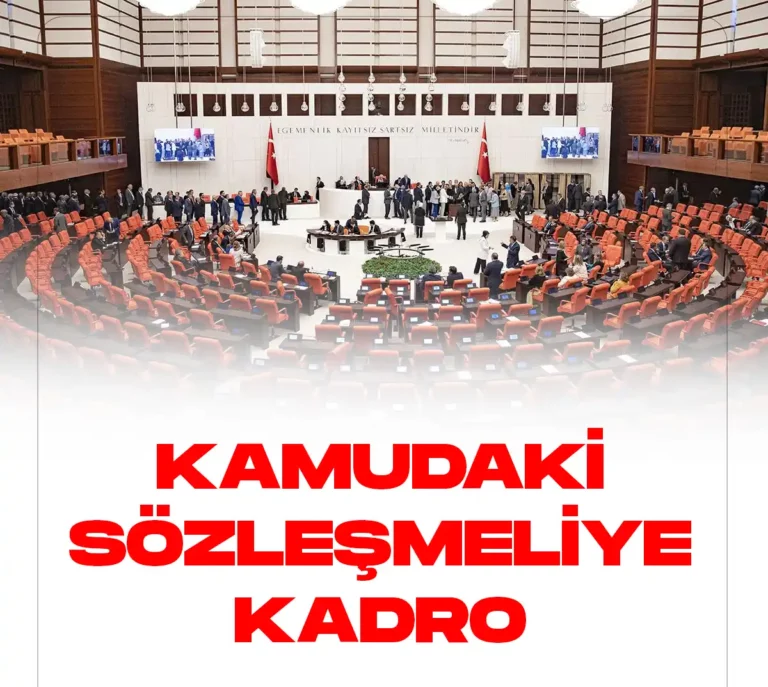 Kamudaki sözleşmeli personele kadro düzenlemesi.