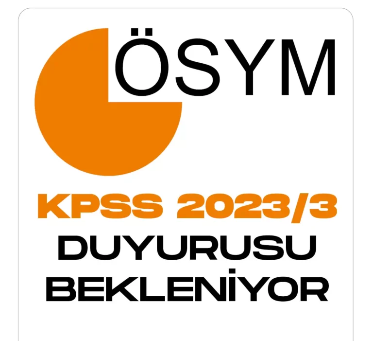 KPSS 2023 3 tercih sonuçları bekleniyor