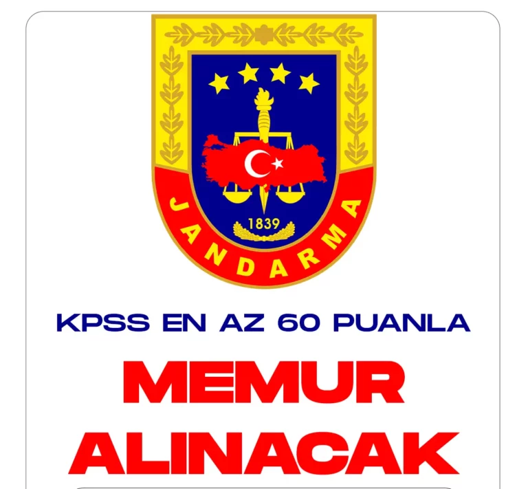 Jandarma Genel Komutanlığı devlet memuru alınacak.