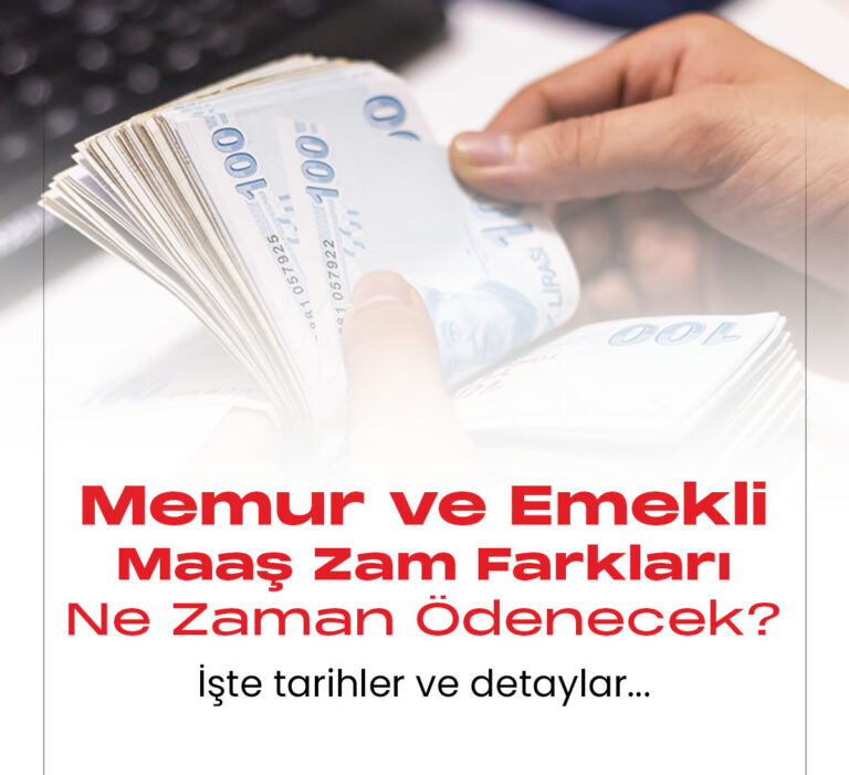 Memur ve emekli maaş zam farkı ödemelerinin ne zaman yapılacağı memur çalışanları ve emekliler tarafından merak konusu oldu.Aralık ayında enflasyon oranının açıklanmasından sonra milyonlarca kişinin beklediği memur ve emekli maaş zamlarının ne kadar olacağı belli oldu.