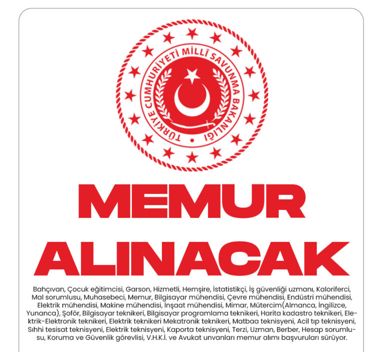 Milli Savunma Bakanlığı(MSB) memur alımı başvuru süreci devam ediyor. 29 Aralık 2022 tarihinde
