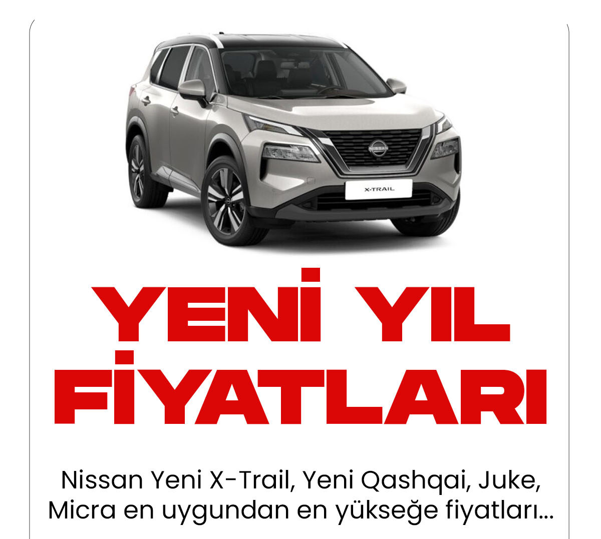 Nissan Ocak fiyat listesi yayımlandı. Kaliteli araç markaları arasında yer alan Nissan, yeni yıl araç fiyat listesini güncelledi.