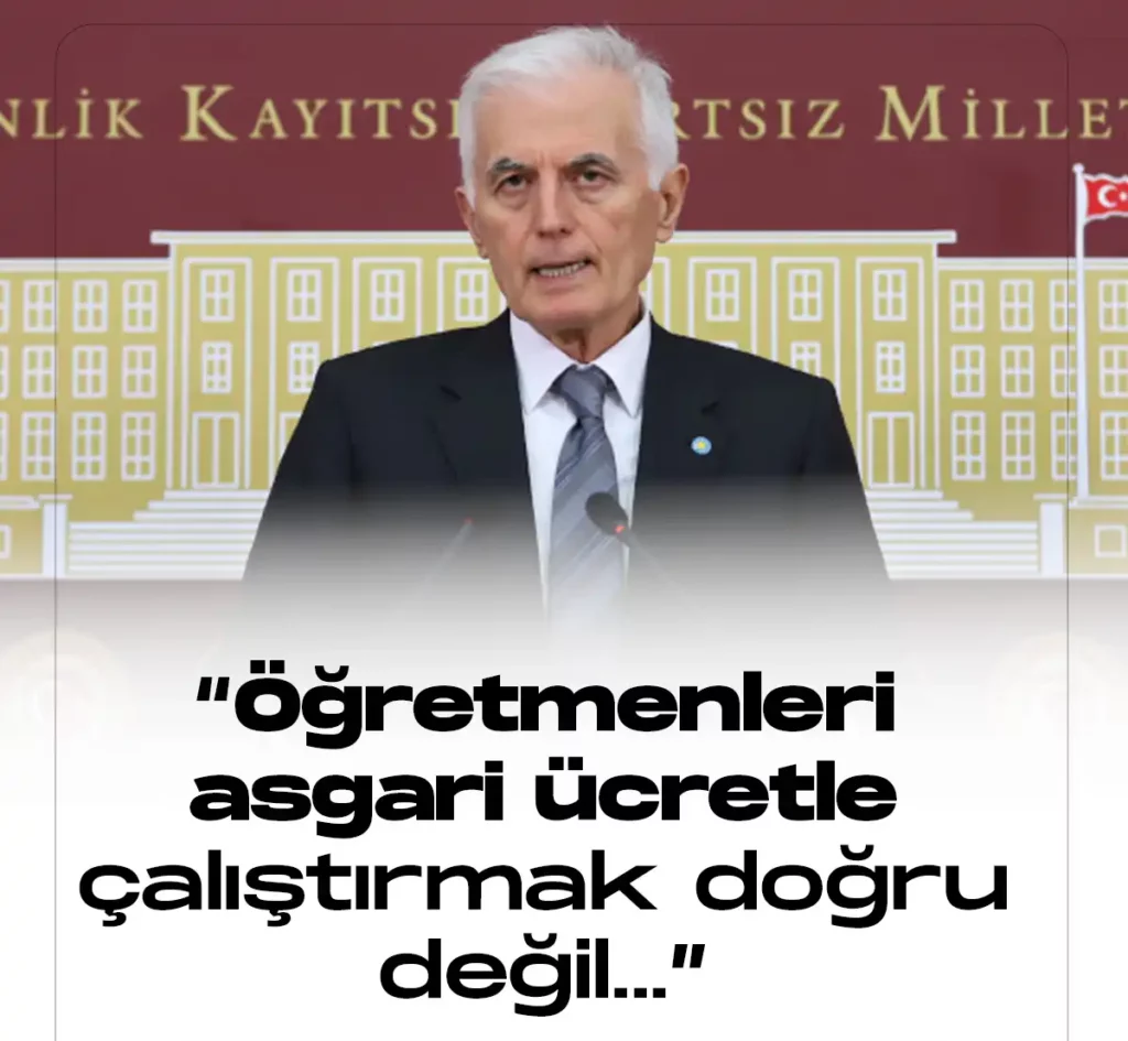 Öğretmenleri asgari ücretle çalıştırmak doğru değil.