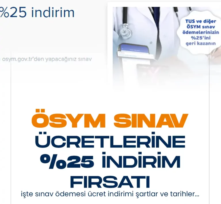 ÖSYM sınav ücretlerine yönelik indirim kampanyası duyuruldu.