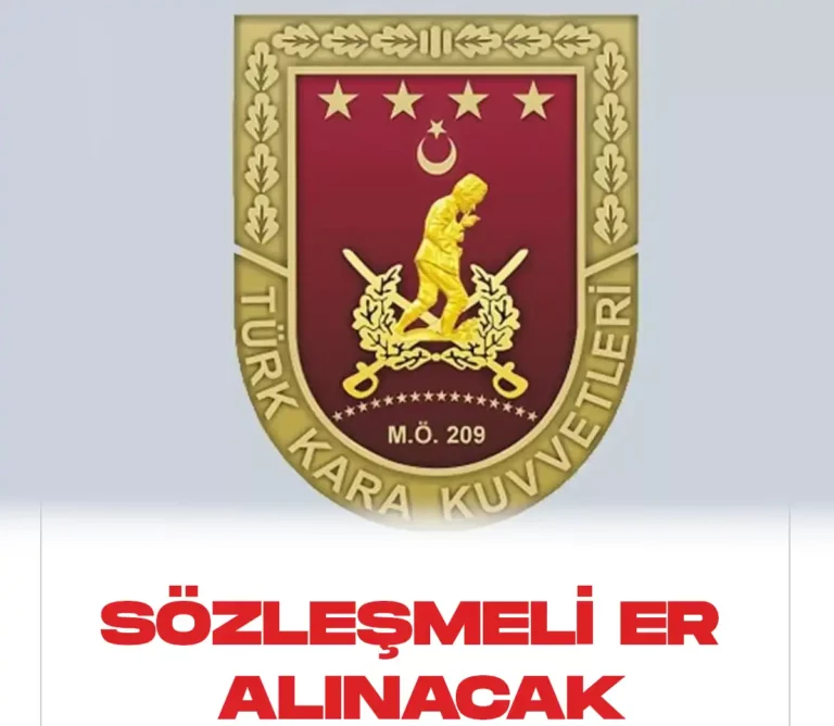 Kara Kuvvetleri Komutanlığı sözleşmeli er alacak.