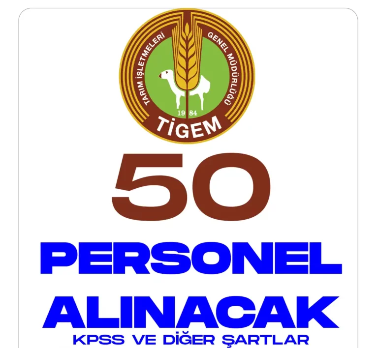 TİGEM 50 Personel Alacak