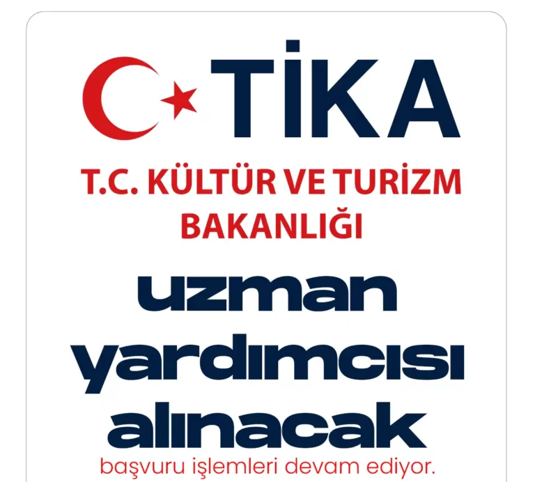 tika uzman yardımcısı alımı başvuruları devam ediyor.