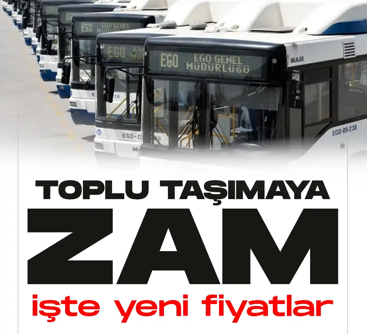 Ankarada toplu taşıma ücretlerine zam yapıldı.