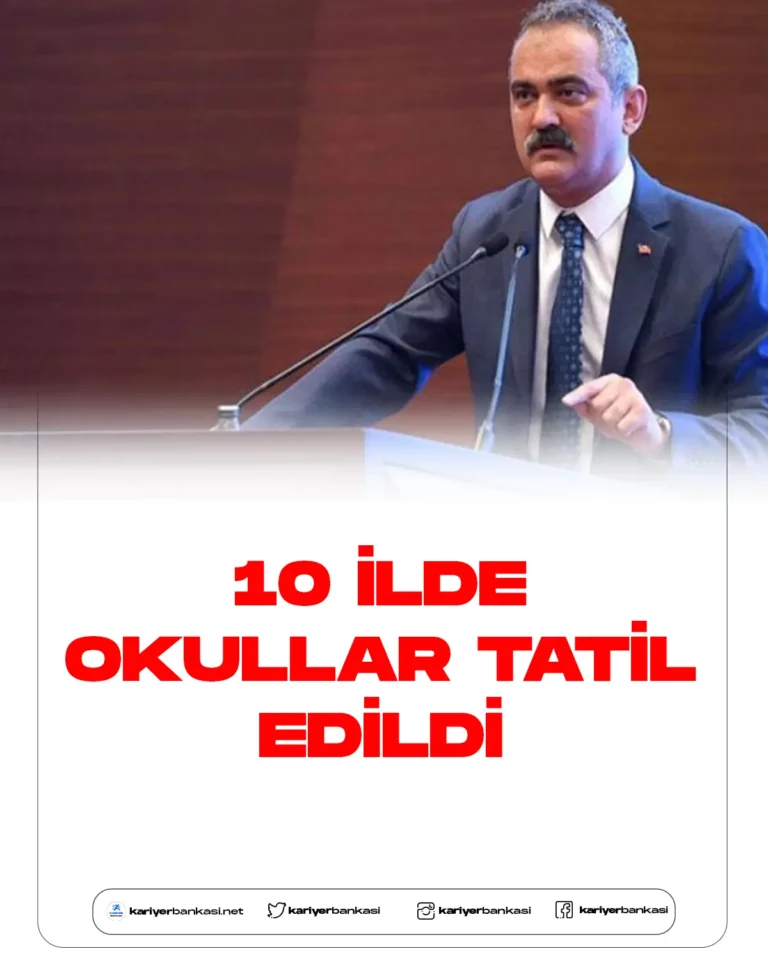 10 ilde okullar tatil edildi.