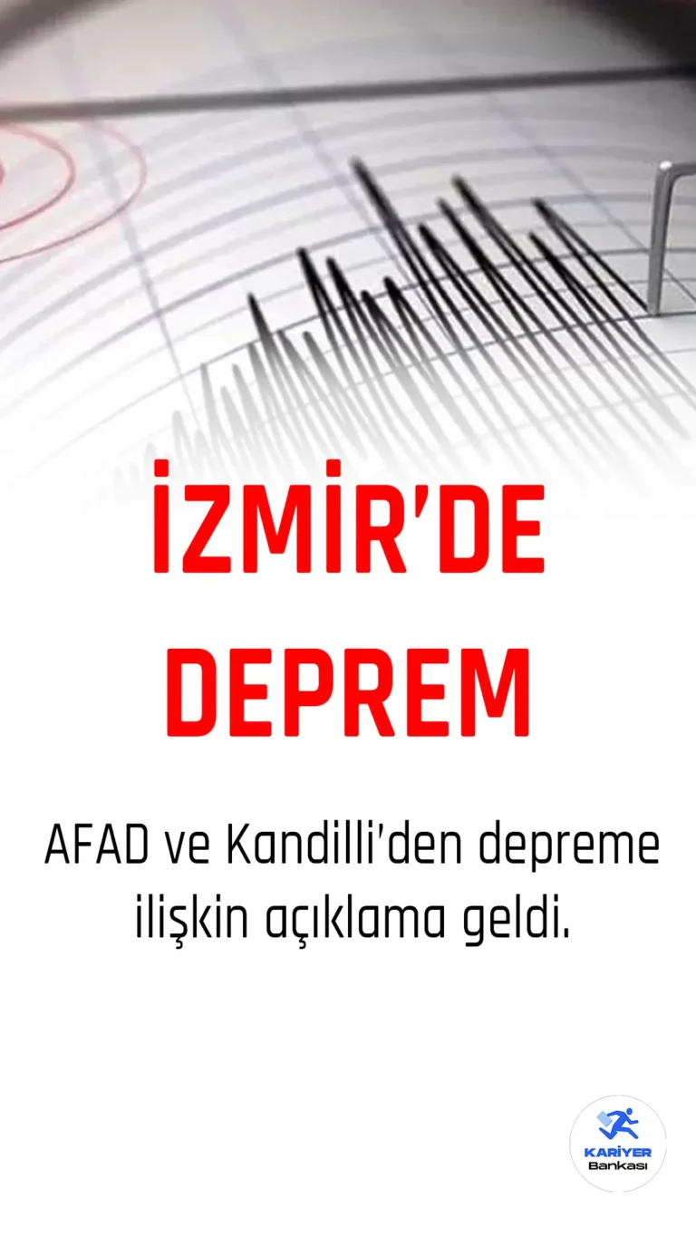 İzmir Körfezinde 4,1 Büyüklüğünde Deprem