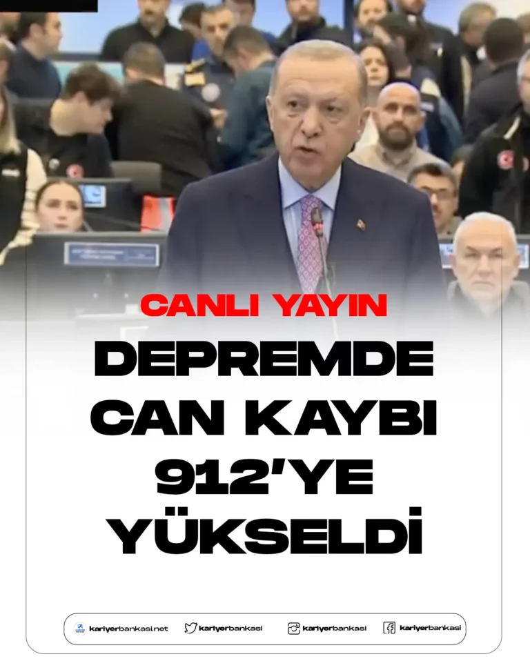 Son Dakika… Cumhurbaşkanı Açıkladı: Depremde Can Kaybı 912