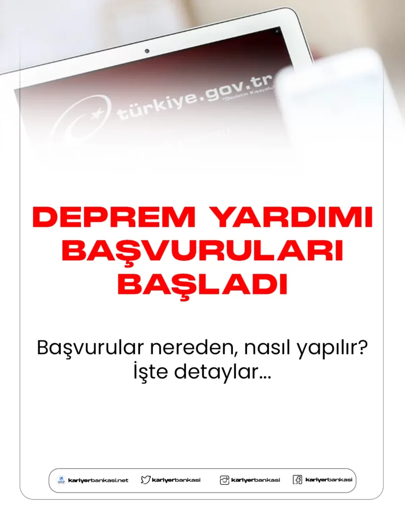 Deprem Yardımı için bağış kampanyası başladı